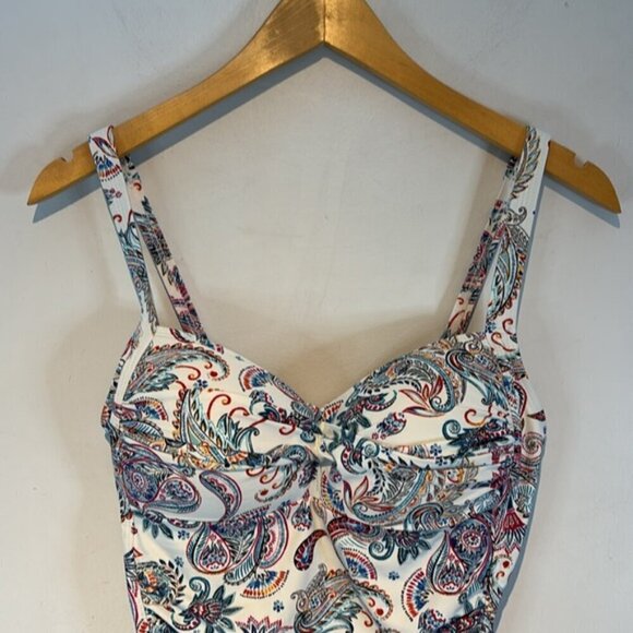 Nip Tuck Amanda Paisley one-piece bathing suit/swim suit size US 8 - Picture 3 of 12